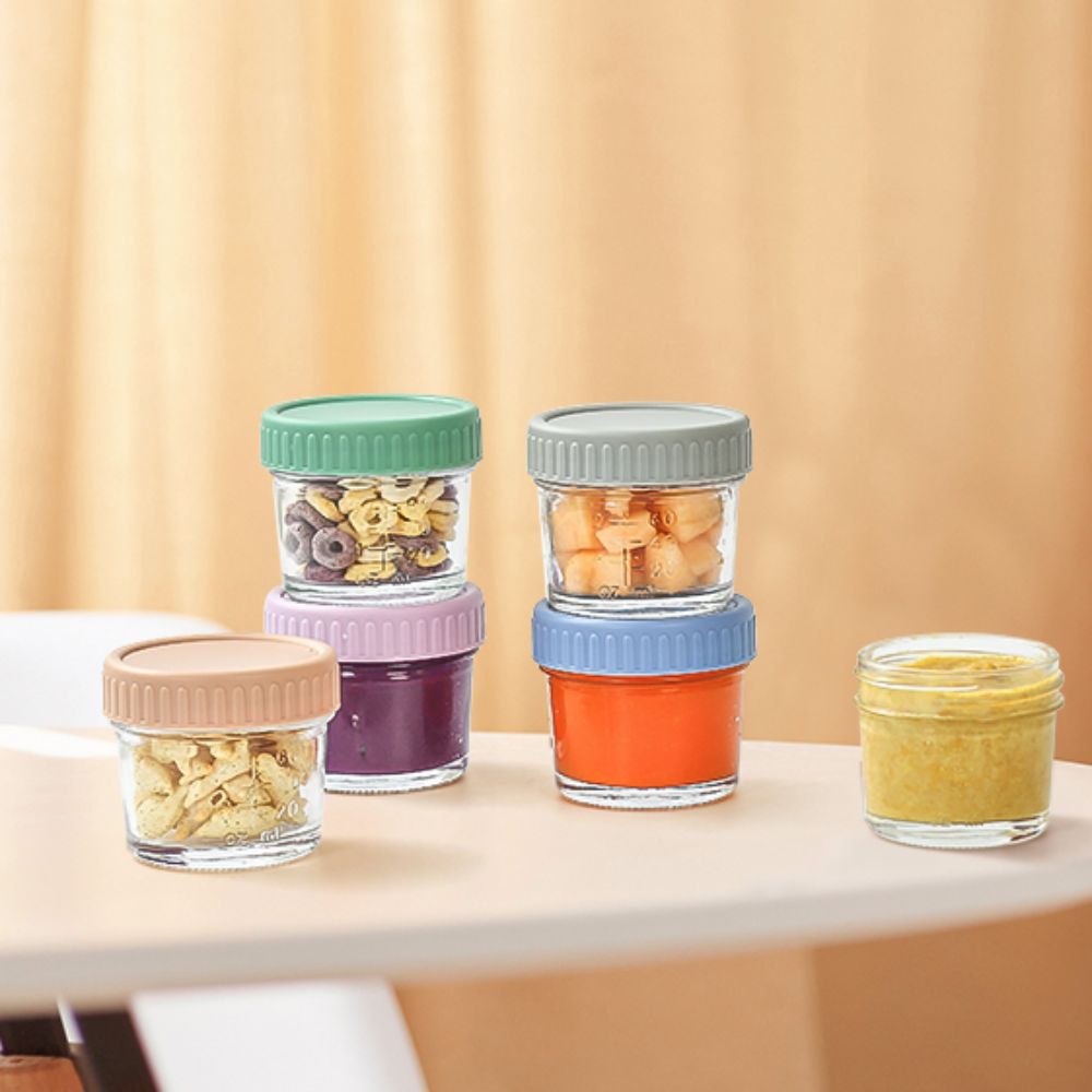 6pcs Multipurpose Glass Baby F - огляд і ціна Baby Food Jars With Lids
