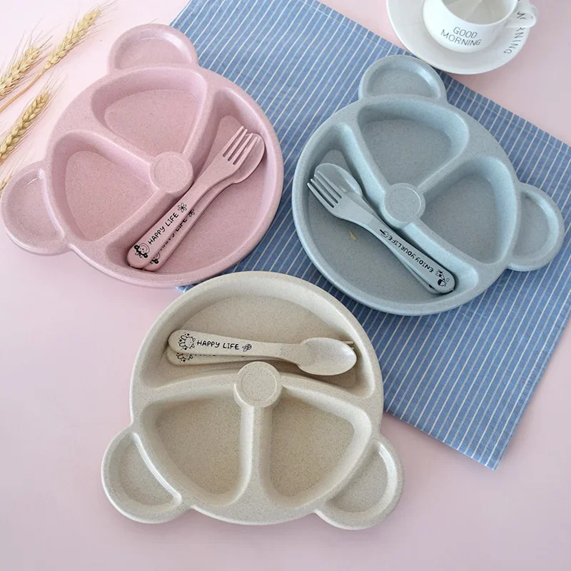 3Pcs/set Wheat Straw Baby Dish - огляд і ціна Baby Food Menu
